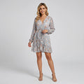 Women's Wrap Mini Dress Floral Print
