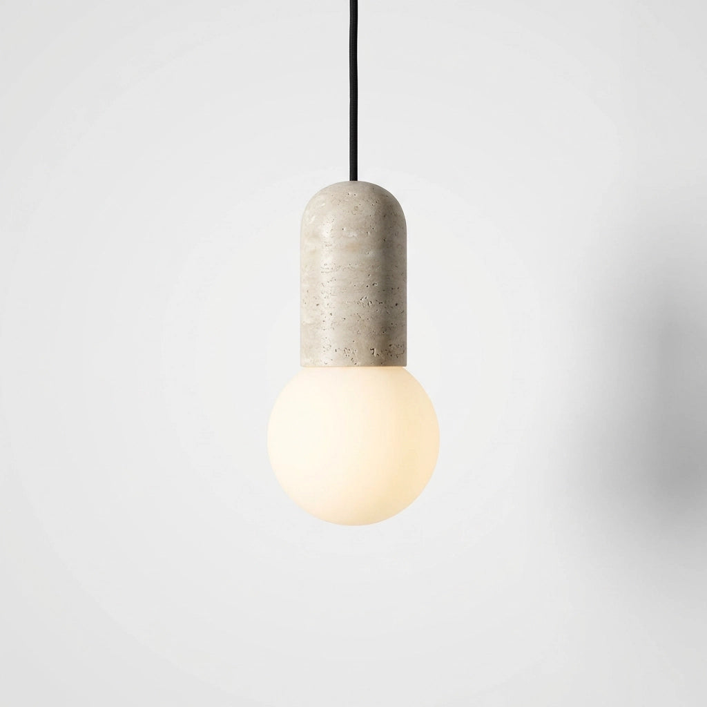 Cylindrical Concrete Pendant Light