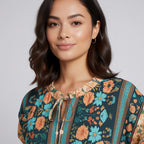 Women's Floral Short-Sleeve Romper