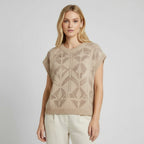 Women's Sleeveless Relaxed Fit Sweater
