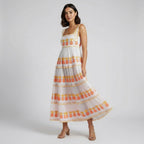 Women’s Square Neck Pineapple Maxi Dress