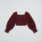 Women's Cropped Square Neck Top