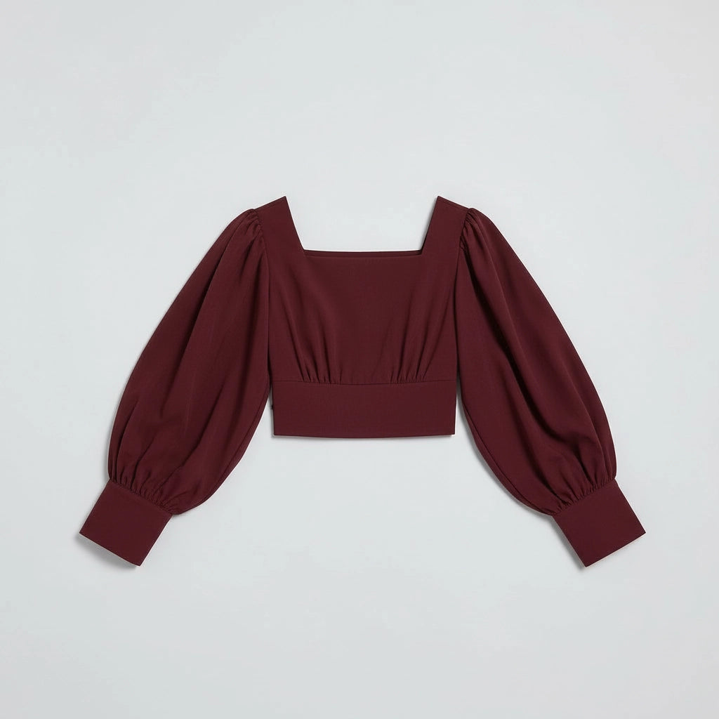Women's Cropped Square Neck Top