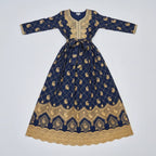 Women's Maxi Long Sleeve Dress with Embroidery