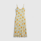 Floral Slip Midi Dress With Side Slit