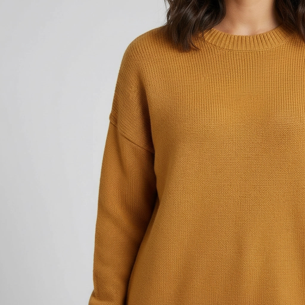 Relaxed Fit Textured Knit Sweater