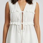 Women's Peplum Sleeveless Top With Shorts