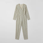 Women's Wrap Jumpsuit with Long Sleeves