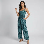 Women's Wide Leg Relaxed Fit Spaghetti Strap Jumpsuit
