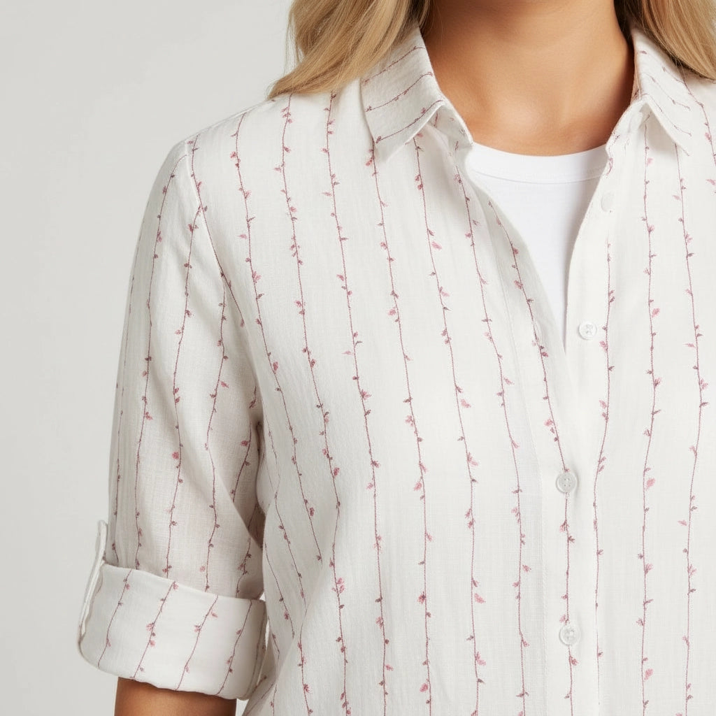 Women's Regular Fit Striped Shirt