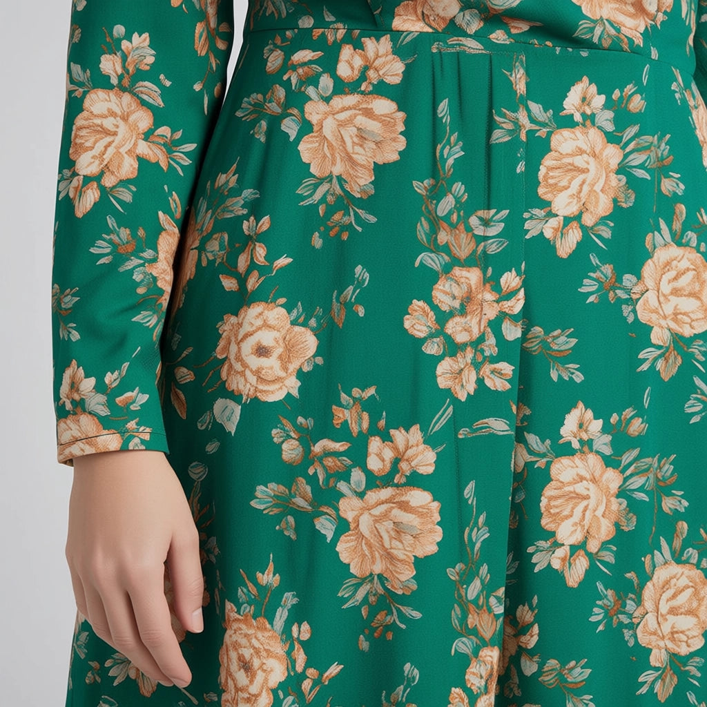 Women’s Wrap Style Floral Midi Dress