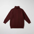 Turtleneck Cable Knit Tunic Sweater