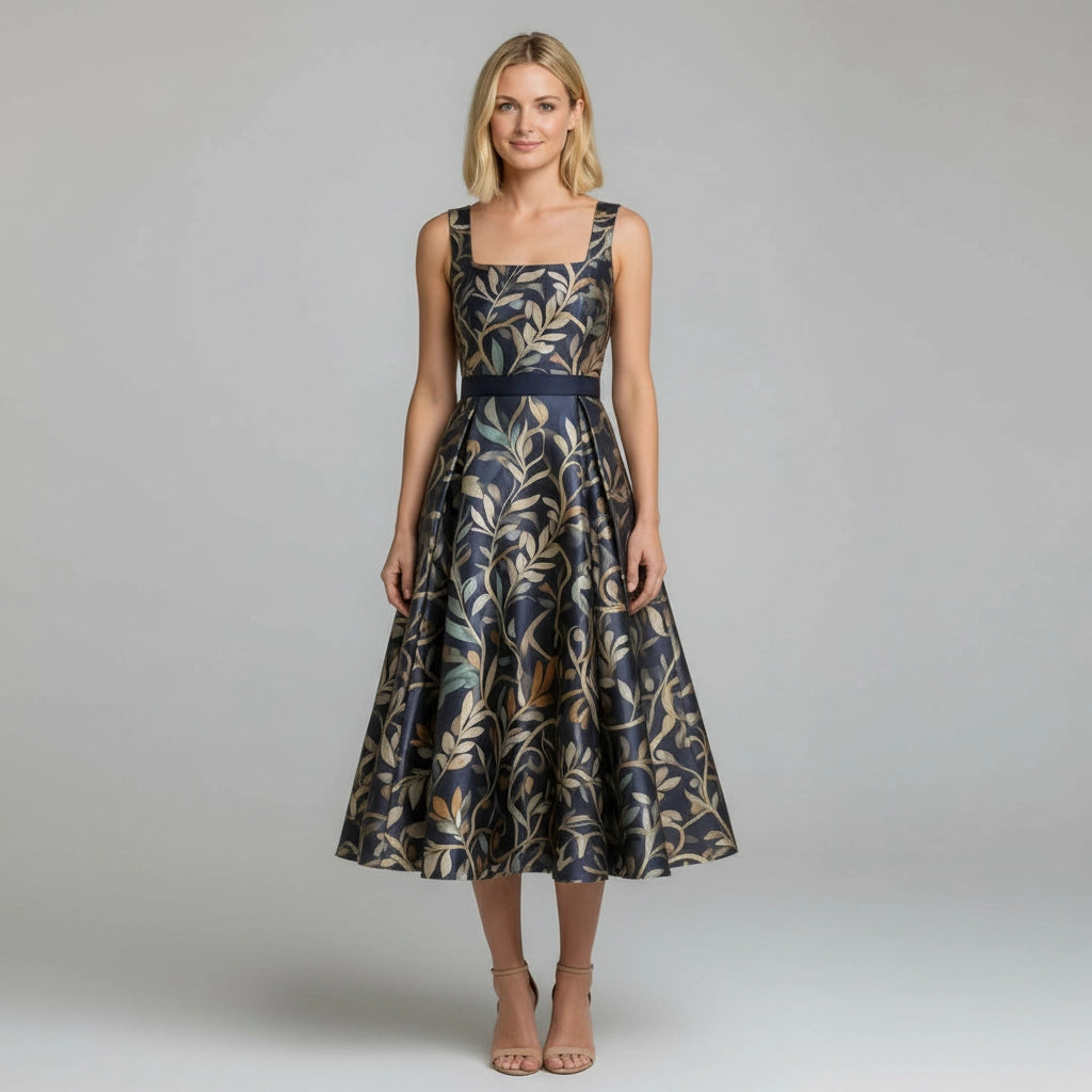 Women's Sleeveless A-line Midi Dress