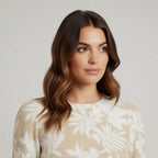 Floral Shift Dress with Long Sleeves