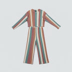 Women's Straight-Cut Knit Jumpsuit With Long Sleeves