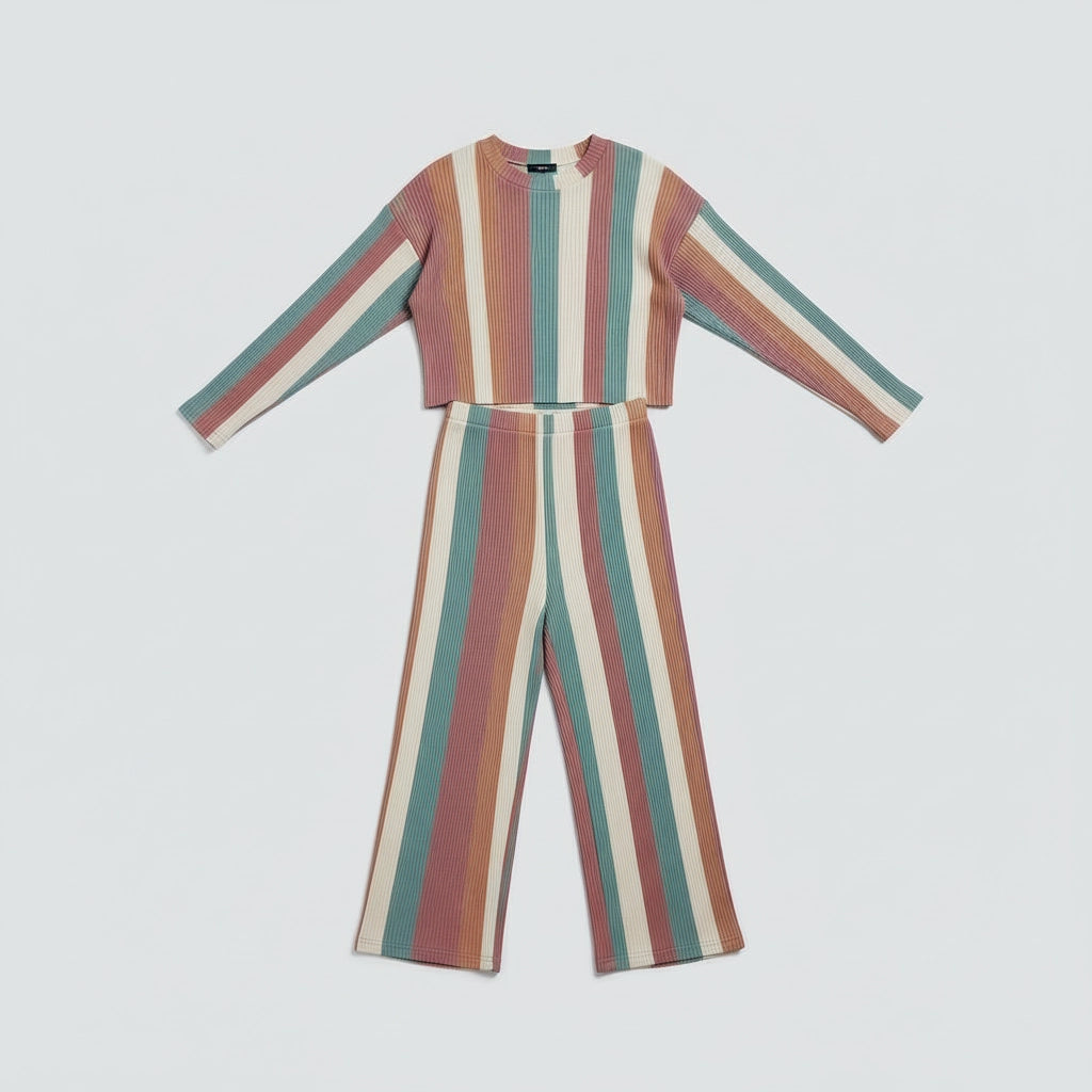 Women's Straight-Cut Knit Jumpsuit With Long Sleeves