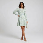 Women’s Floral Long Sleeve Fit Mini Dress