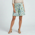 Women’s High Waist Printed Shorts with Tie Belt