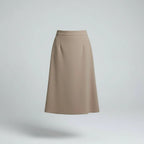 Women’s High Waist A-Line Office Midi Skirt