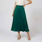 A-line Midi High Waist Skirt
