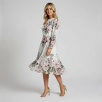 Long Sleeve Floral Midi Dress