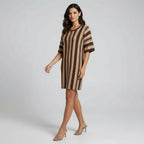 Women's Shift Dress with Stripes
