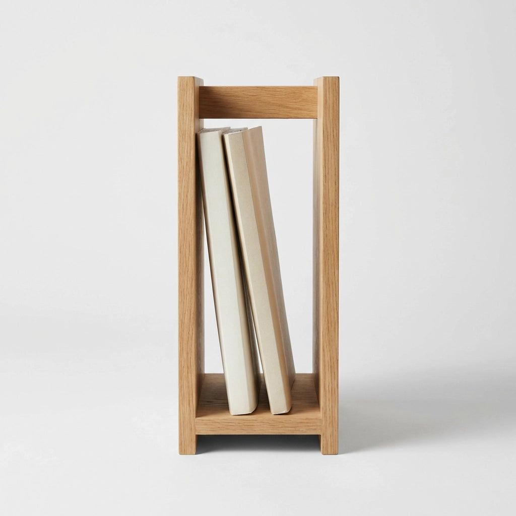 Wooden Freestanding Magazine Rack