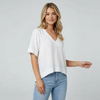 Women's V-Neck Loose Fit Top