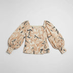 Square Neck Puff Sleeve Blouse