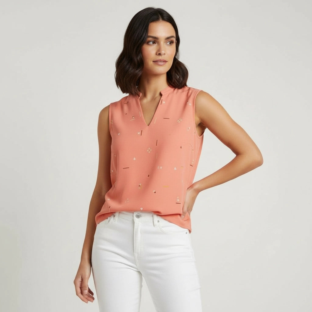 Regular Fit Sleeveless Blouse