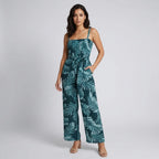 Women's Wide Leg Relaxed Fit Spaghetti Strap Jumpsuit