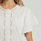 Relaxed Fit Broderie Blouse