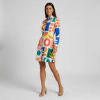 Women's A-Line Mini Dress with Collar