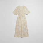 Women's A-Line Maxi Dress With 3/4 Sleeves