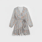 Women's Wrap Mini Dress Floral Print