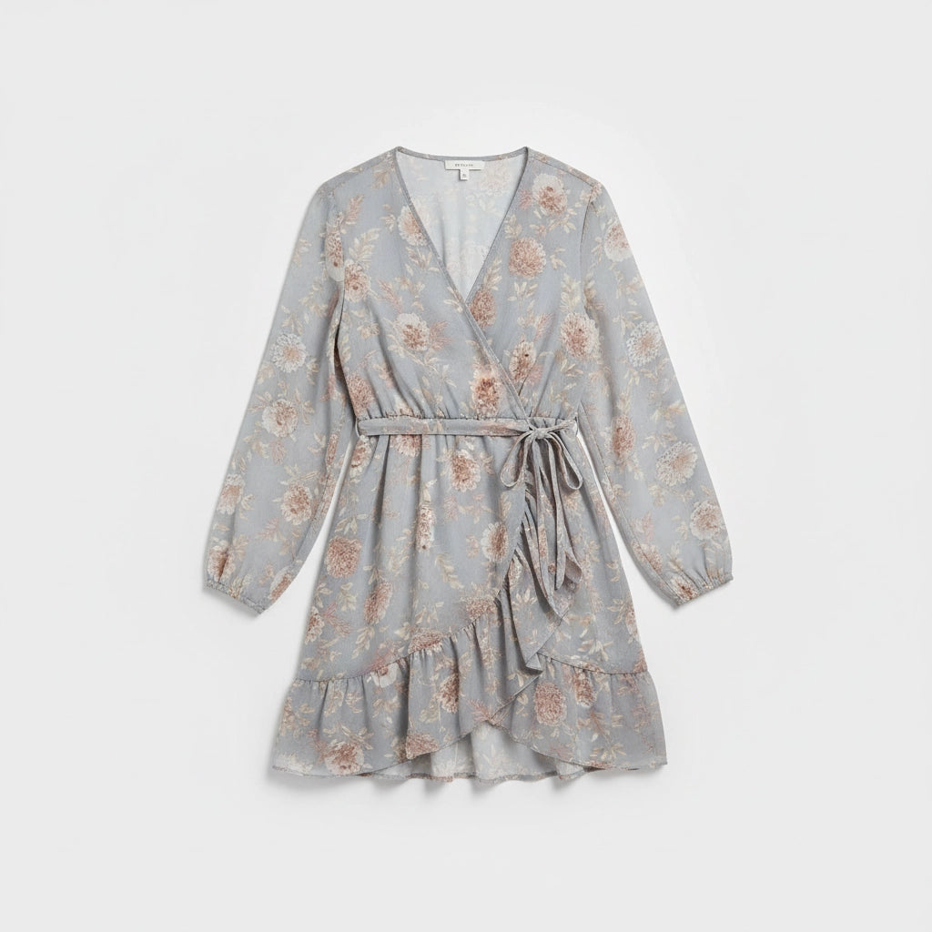 Women's Wrap Mini Dress Floral Print
