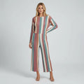 Women's Straight-Cut Knit Jumpsuit With Long Sleeves