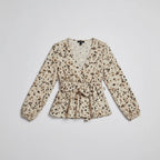 Wrap Blouse with Tie Waist