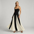 A-Line Formal Dress with Spaghetti Straps Black 4