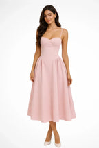 A-Line Wedding Guest Dress with Spaghetti Straps 2
