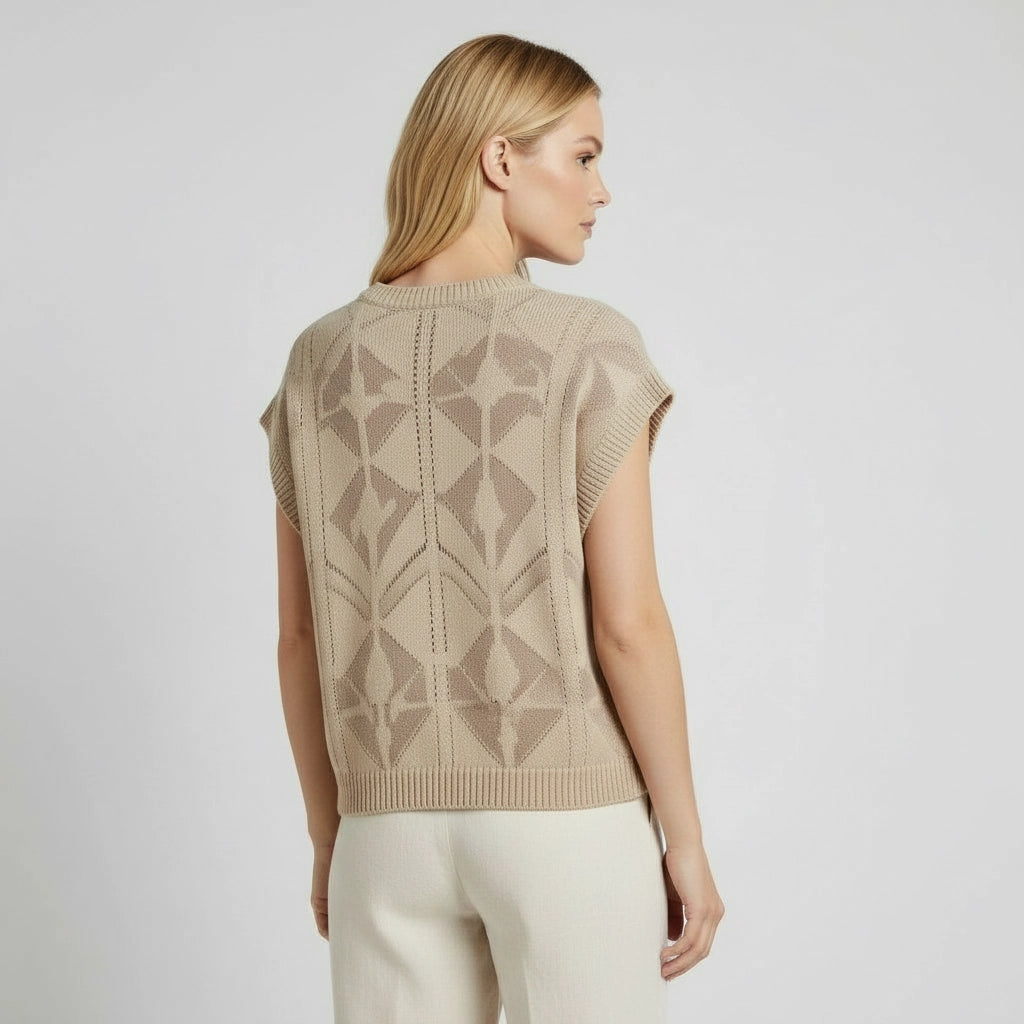 Women's Sleeveless Relaxed Fit Sweater