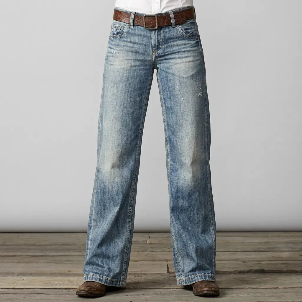Baggy Jeans with Wide Leg and Pockets Light Blue 3