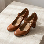 Block Heel Mary Jane Shoes Round Toe 1