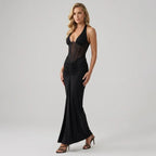 Boned Bodycon Corset Dress Formal Black 5
