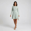 Women’s Floral Long Sleeve Fit Mini Dress