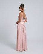 Bustier Corset Boning Structured Maxi Dress in Pink – 3