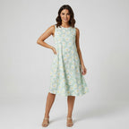 Women's Crew Neckline Sleeveless Midi Dress