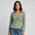 Women's Floral Wrap Blouse