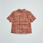Boxy Geometric Print Top