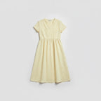 Women's V-Neck Gingham Midi Dress